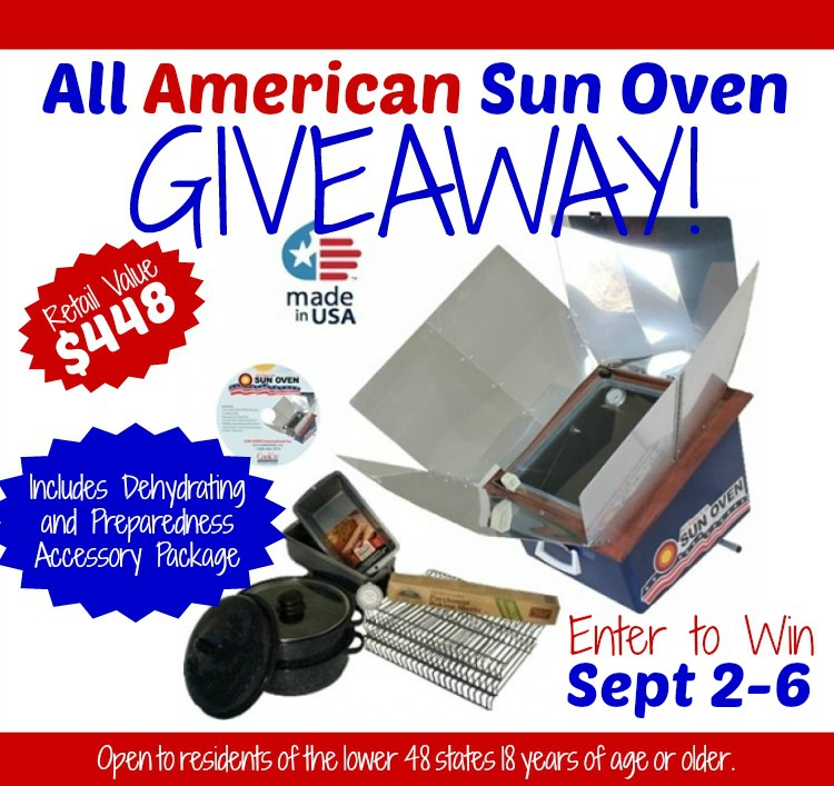 Celebrate National Preparedness Month by entering to win an All American Sun Oven!